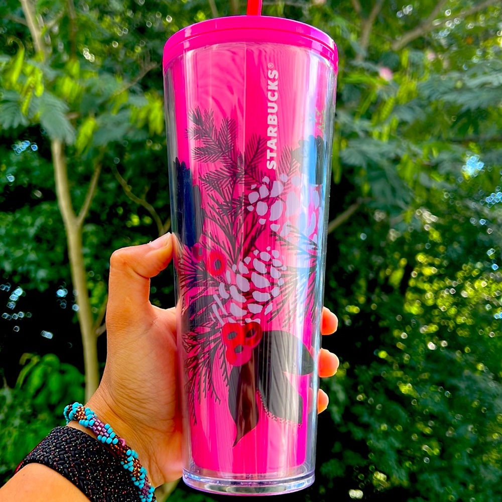 Starbucks Refill Cup 24oz Pink Cute Siren